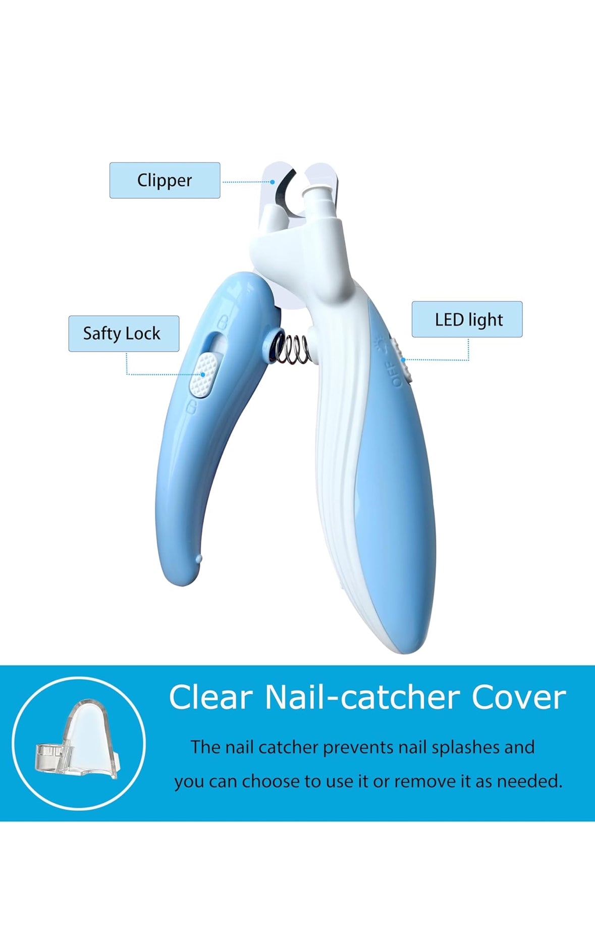 ✂️ LED Pet Nail Clippers – Safe, Precise & Stress-Free Grooming