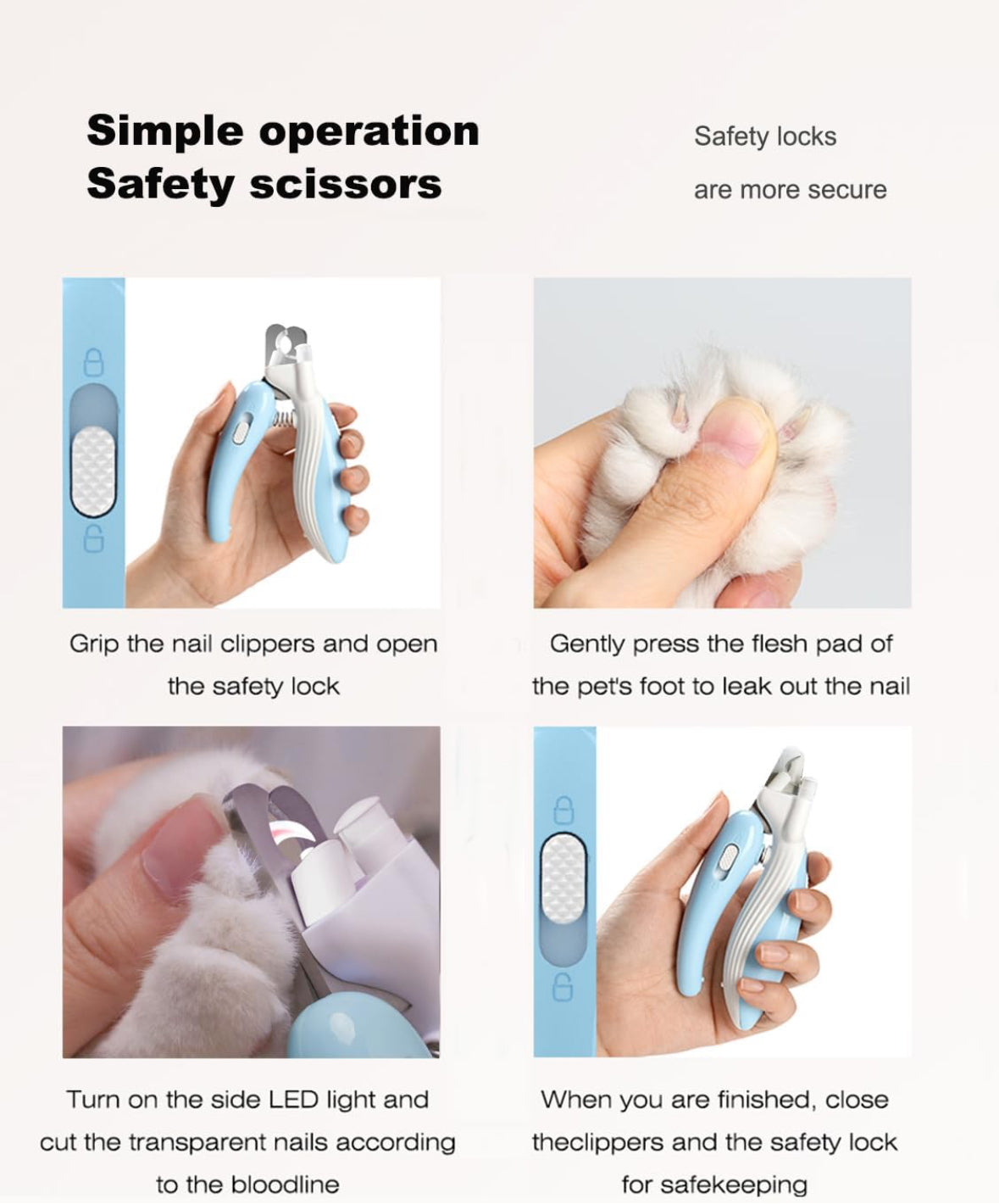 ✂️ LED Pet Nail Clippers – Safe, Precise & Stress-Free Grooming
