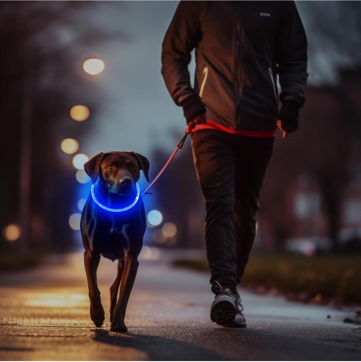 🐶 LED Dog Collar – USB Rechargeable, Waterproof & Adjustable