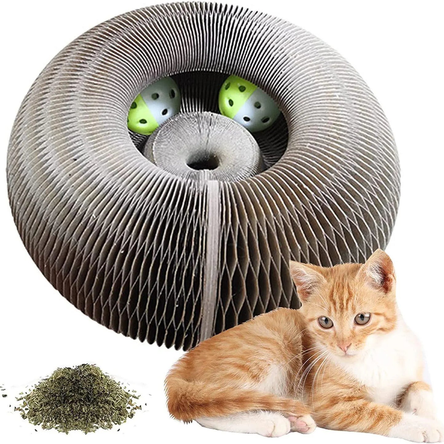 🐱 Cat Scratch Board with Ball – Foldable, Durable & Fun for Active Kittens