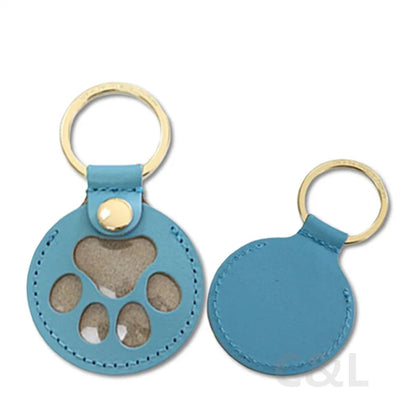 🐾 Pet Memorial Keychain – Leather Keepsake for Fur Storage & Remembrance