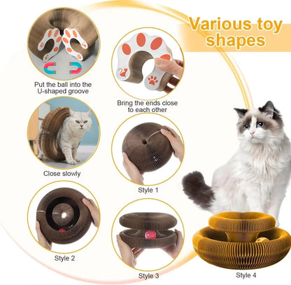 🐱 Cat Scratch Board with Ball – Foldable, Durable & Fun for Active Kittens