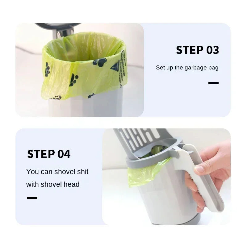 Cat Litter Scoop with Refill Bags – Durable Pet Waste Shovel for Easy Cleaning