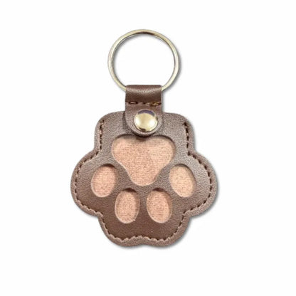 🐾 Pet Memorial Keychain – Leather Keepsake for Fur Storage & Remembrance