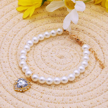 👑 Pearl Cat Necklace – Adjustable, Lightweight & Stylish Summer Collar