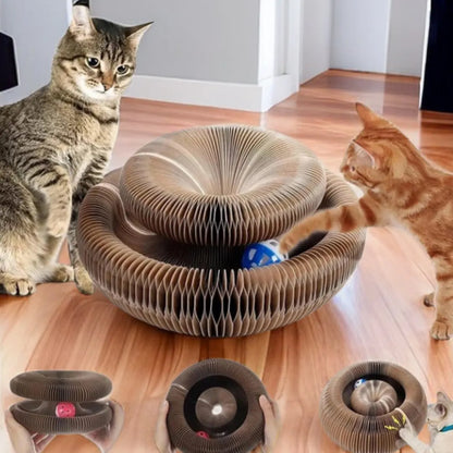 🐱 Cat Scratch Board with Ball – Foldable, Durable & Fun for Active Kittens
