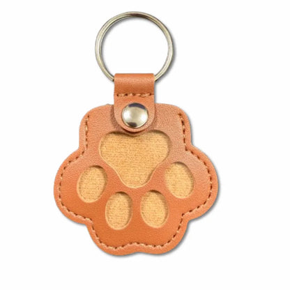🐾 Pet Memorial Keychain – Leather Keepsake for Fur Storage & Remembrance