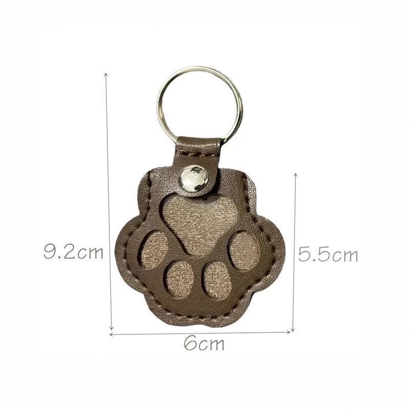 🐾 Pet Memorial Keychain – Leather Keepsake for Fur Storage & Remembrance