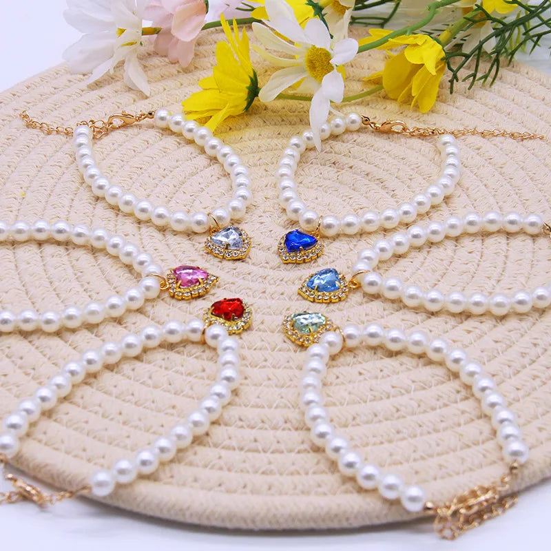 👑 Pearl Cat Necklace – Adjustable, Lightweight & Stylish Summer Collar