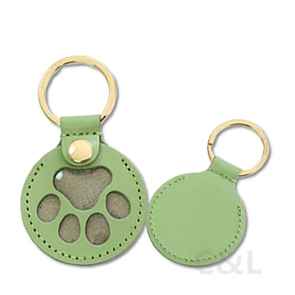 🐾 Pet Memorial Keychain – Leather Keepsake for Fur Storage & Remembrance