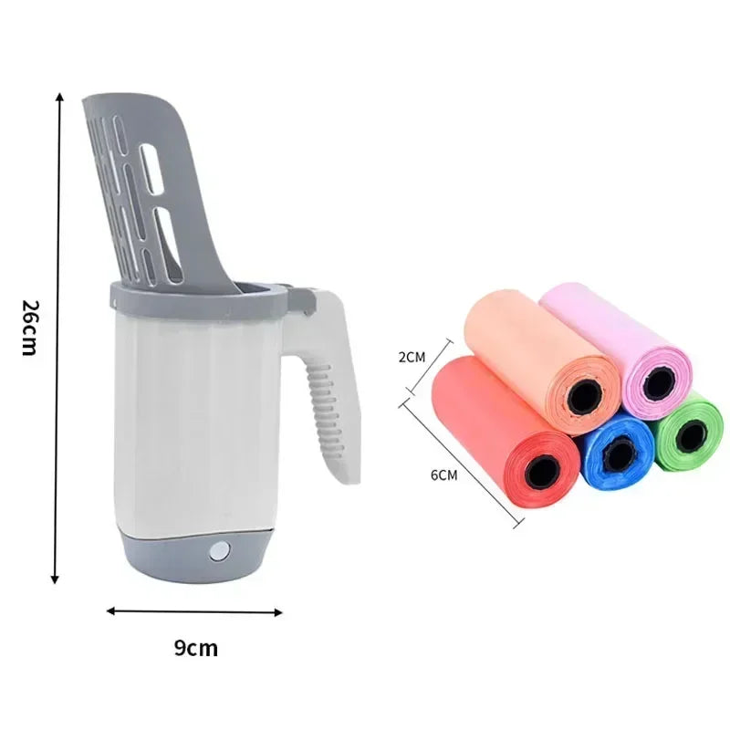 Cat Litter Scoop with Refill Bags – Durable Pet Waste Shovel for Easy Cleaning