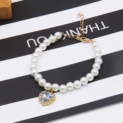 👑 Pearl Cat Necklace – Adjustable, Lightweight & Stylish Summer Collar