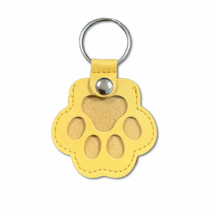🐾 Pet Memorial Keychain – Leather Keepsake for Fur Storage & Remembrance