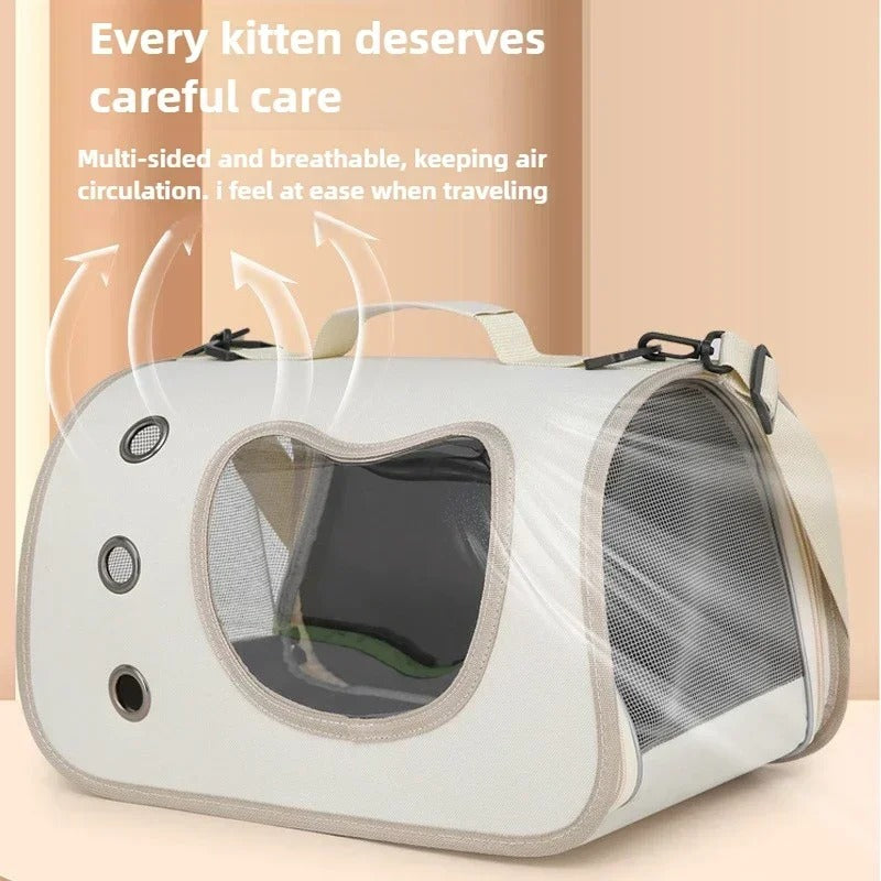 🐾 Compact Pet Travel Carrier – Foldable & Airline-Approved for Cats & Small Dogs